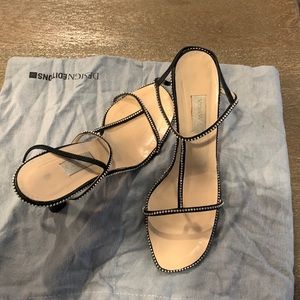 Vera Wang T strap with rhinestones